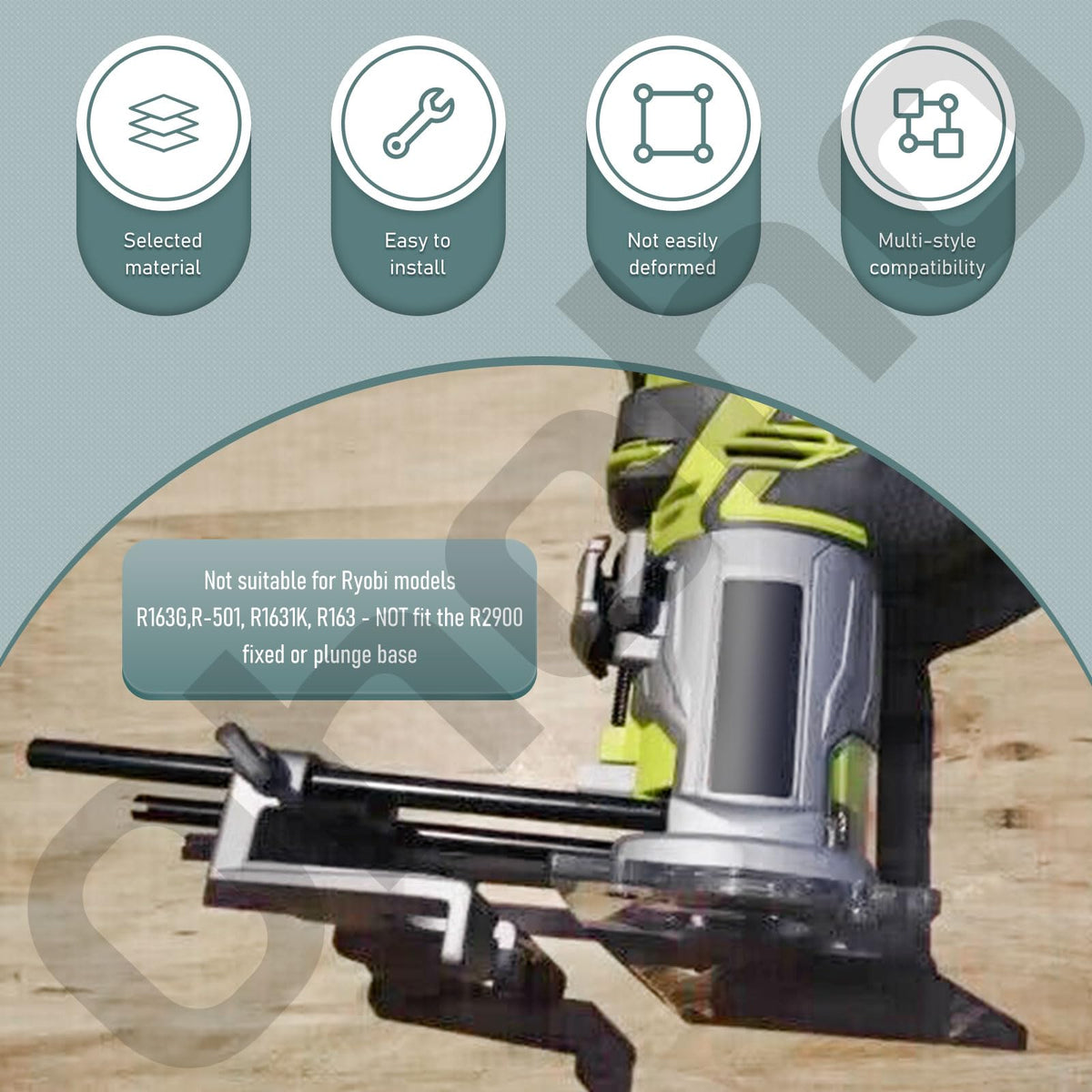 Ohoho edge guide for Ryobi R2401 with rugged metal build