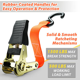 Ohuhu ratchet tie down strap 500 lb capacity ensures sturdy cargo control