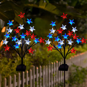 Ohwewant solar 4th of July star pathway light for outdoor garden displays.