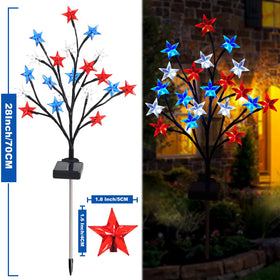 Ohwewant solar pathway light in garden setup with two lighting modes.