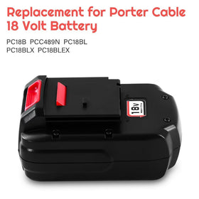 OHYES BAT 2-pack Ni-MH batteries for Porter-Cable 18V tools.