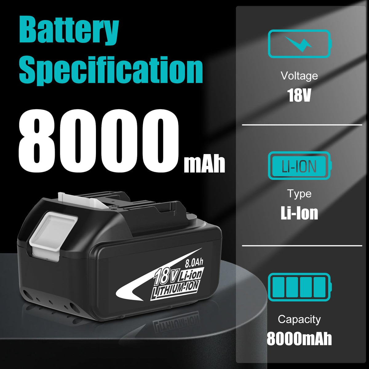 OHYES BAT 2-pack side profile highlighting high capacity