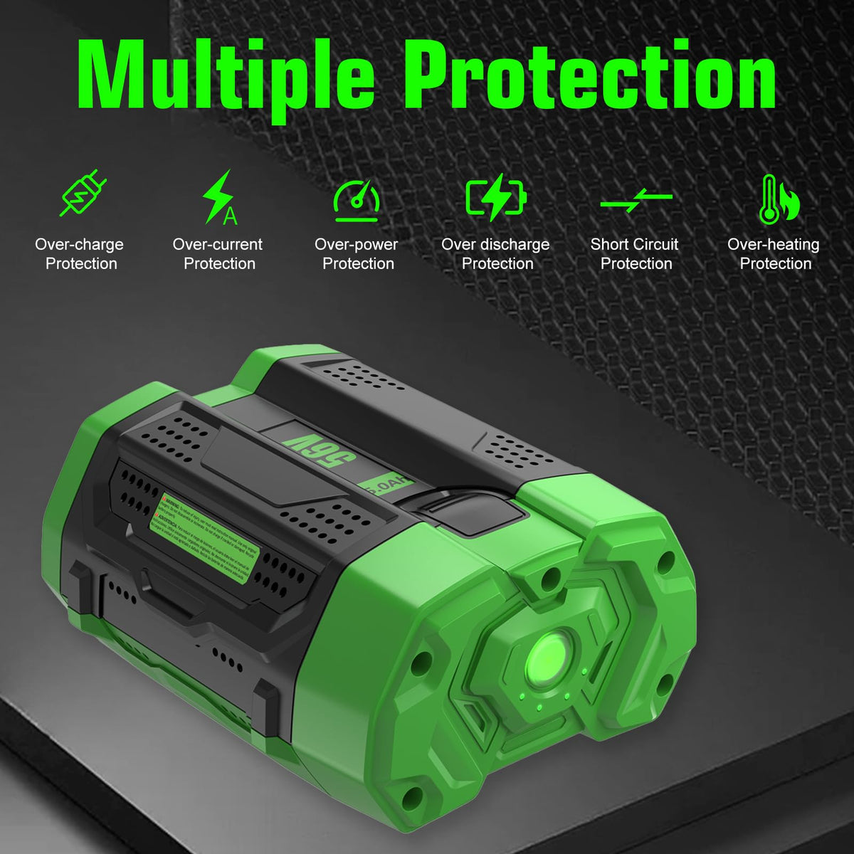 OHYES BAT 56V lithium cells inside image showing quality