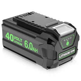 OHYES BAT 6000mAh battery front view for Greenworks tools with extended run time.