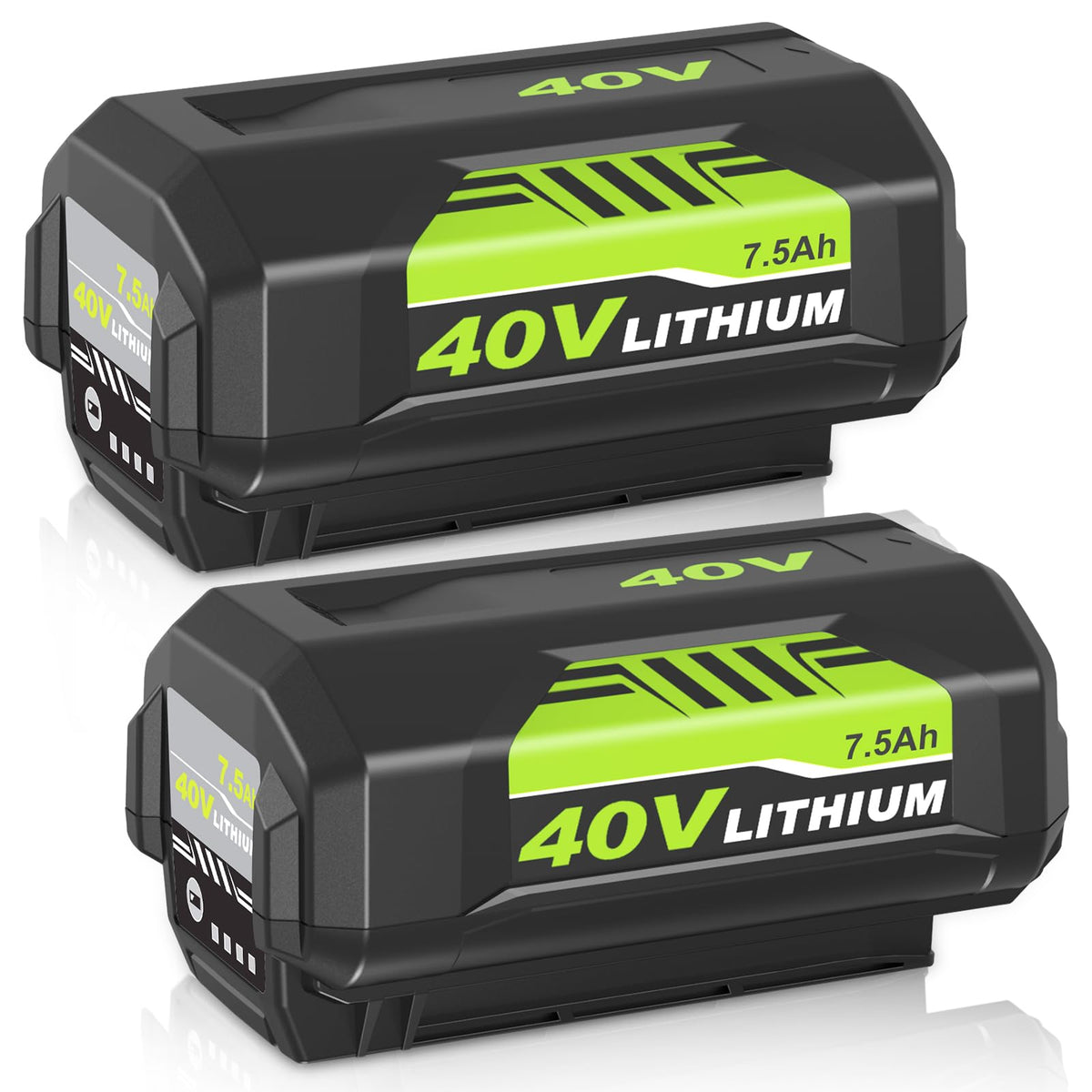 OHYES BAT 7500mAh OP4026 battery pack powering Ryobi 40V tools with extended runtime.
