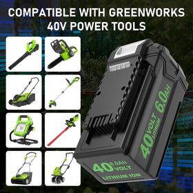 OHYES BAT on Greenworks tools for improved uptime.