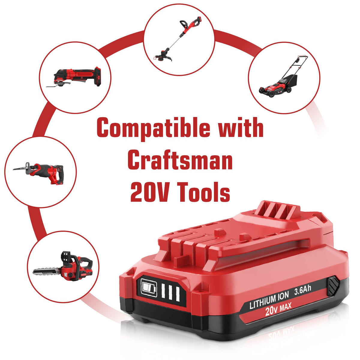 OHYES BAT compatible with Craftsman 20V V20 tools