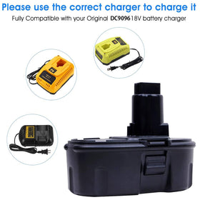 OHYES BAT compatibility with Dewalt 18V DC9096 and DC9098 tools.