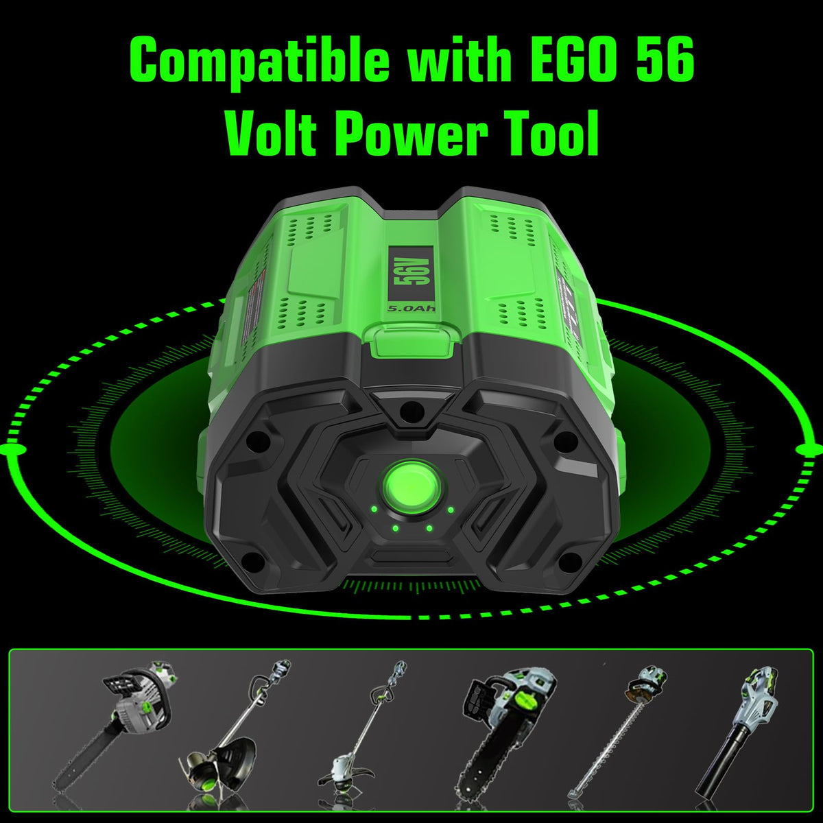 OHYES BAT compatible with EGO 56V chargers CH2100 CH2800D