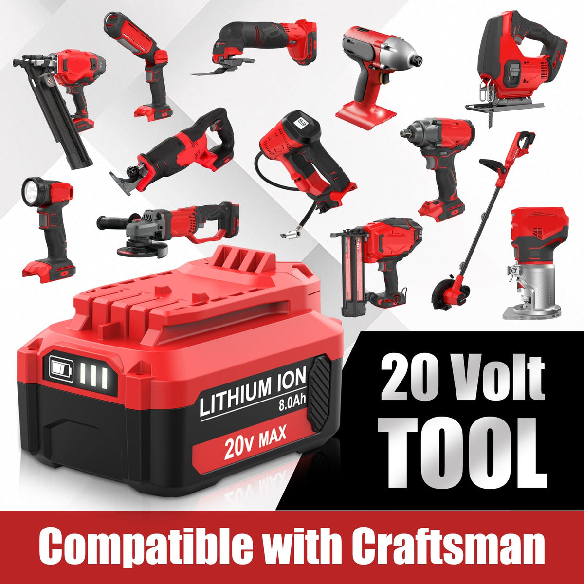 OHYES BAT 8000mAh capacity supports longer tool operation.