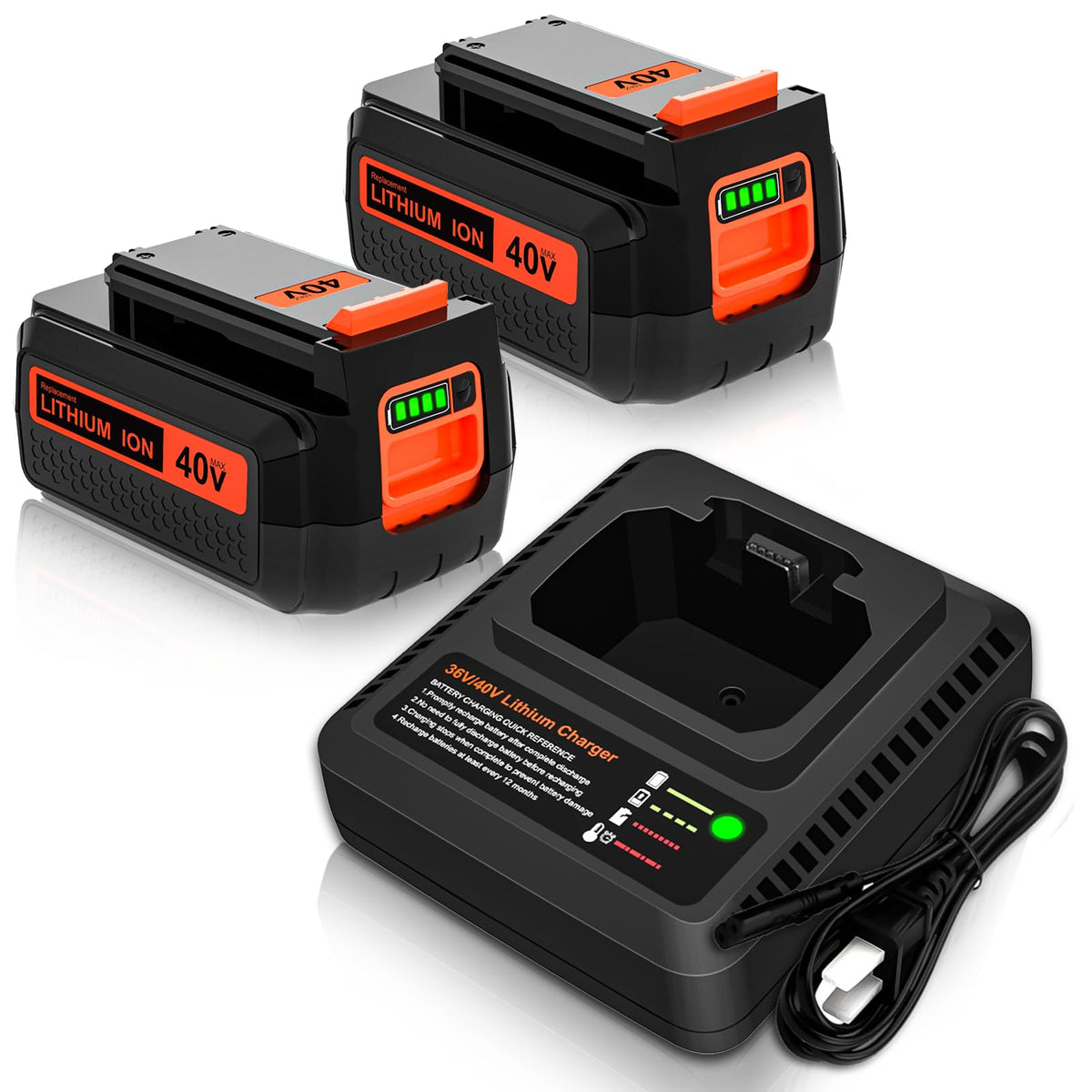 OHYES BAT LBX2040 battery side view for extended cordless tool use