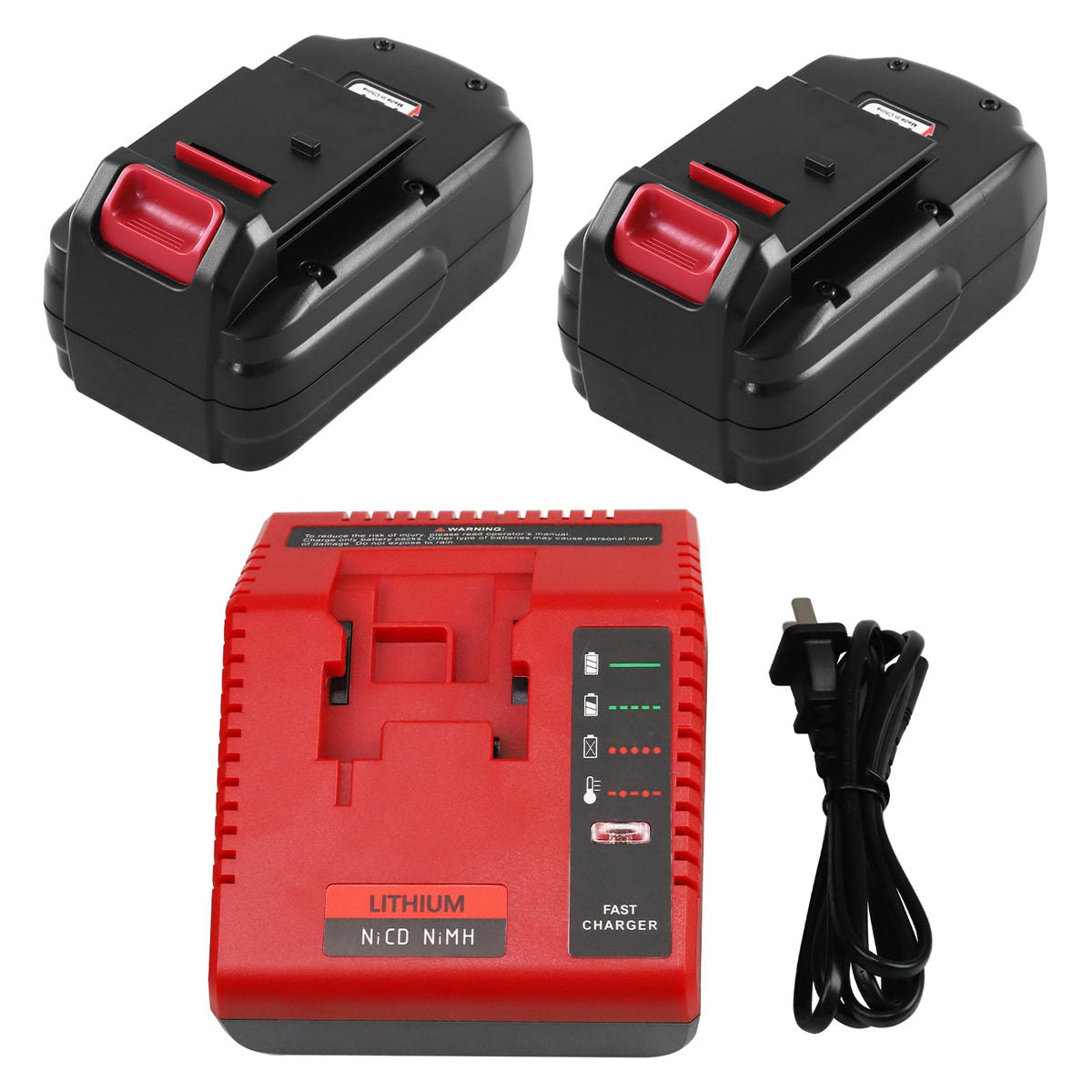 OHYES BAT Porter Cable 18V battery two-pack extends run time for cordless projects.