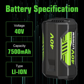 OHYES BAT Ryobi 40V compatibility with OP40601 and OP40602 for seamless power.