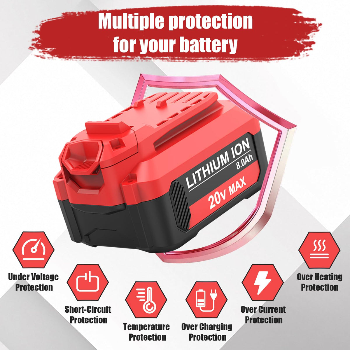 OHYES BAT built-in protections against overheating and short circuits.