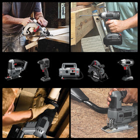 OHYES BAT in-use with Porter Cable tools demonstrates real-world compatibility.