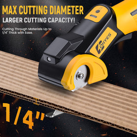 Ohyes cordless scissors cut width 1/4 inch for precise detail work