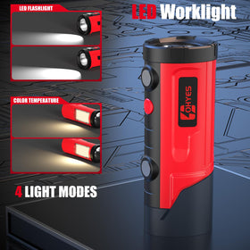 ohyes milwaukee 12v flashlight mode, focused 350lm beam for detail tasks