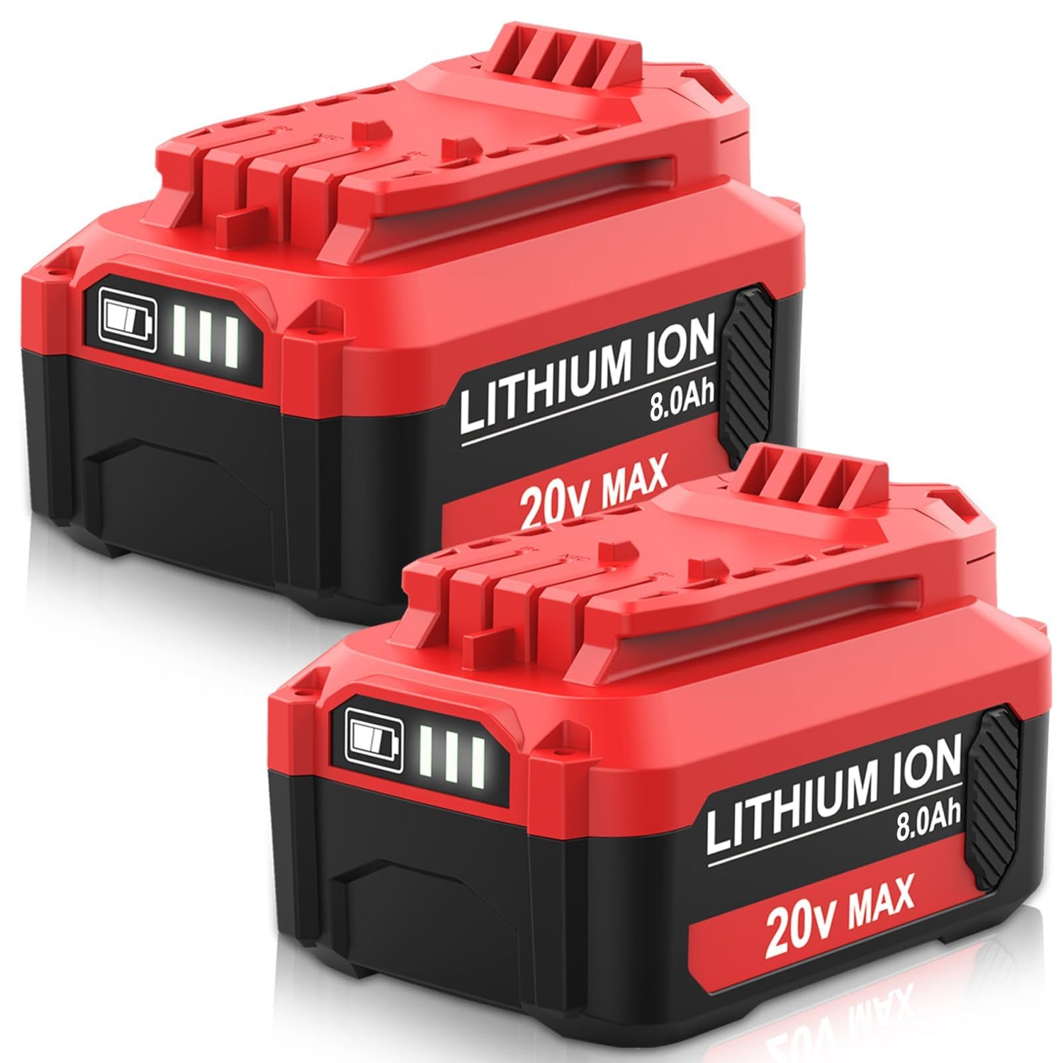 OHYES BAT two-pack 8000mAh batteries for extended cordless power.