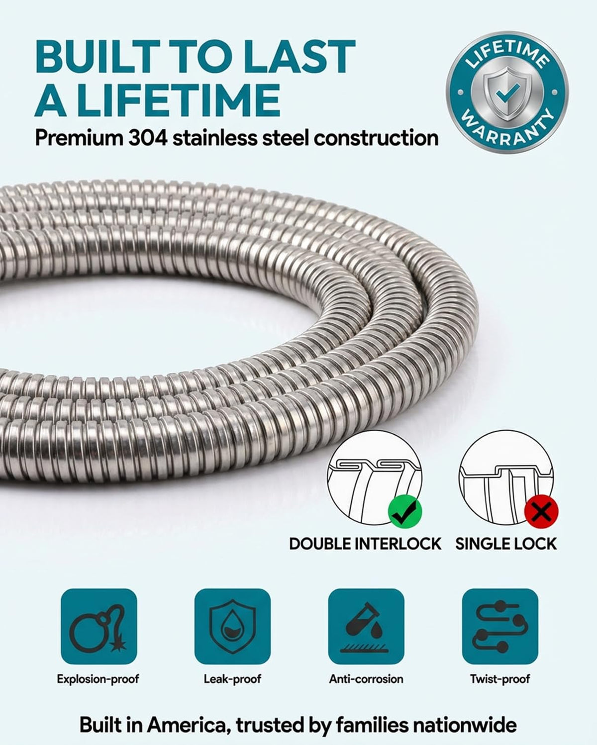 OIETON brass insert and nut provide a secure, long-lasting connection.