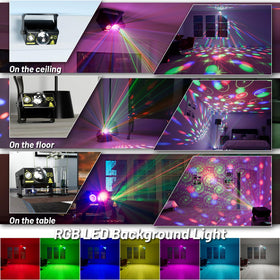 OIEZISRO LED stage disco ball with remote control for easy mood changes