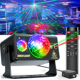 OIEZISRO party lights disco ball light showing RGB colors for vibrant party ambience