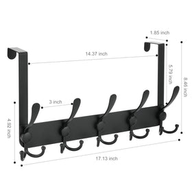 OIM OMIIOMIO 15-hook door rack maximizes closet organization