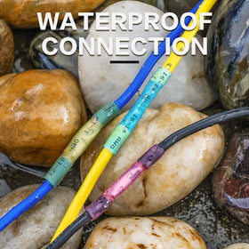 Detail view of copper conductors inside Oiojuct butt connectors