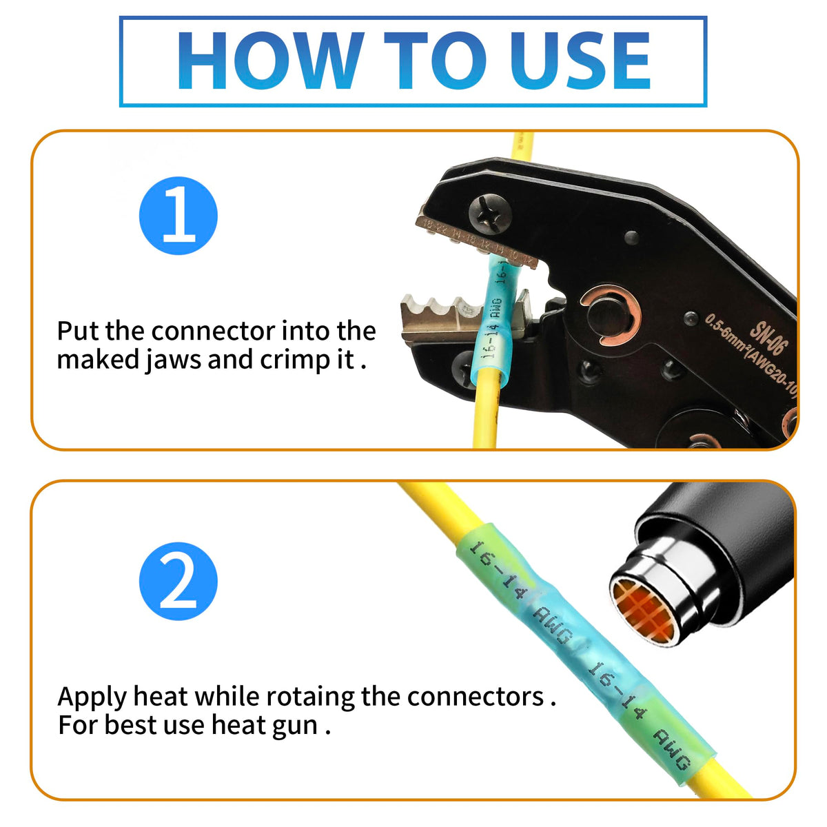 Marine-grade heat shrink connectors by Oiojuct designed for saltwater environments