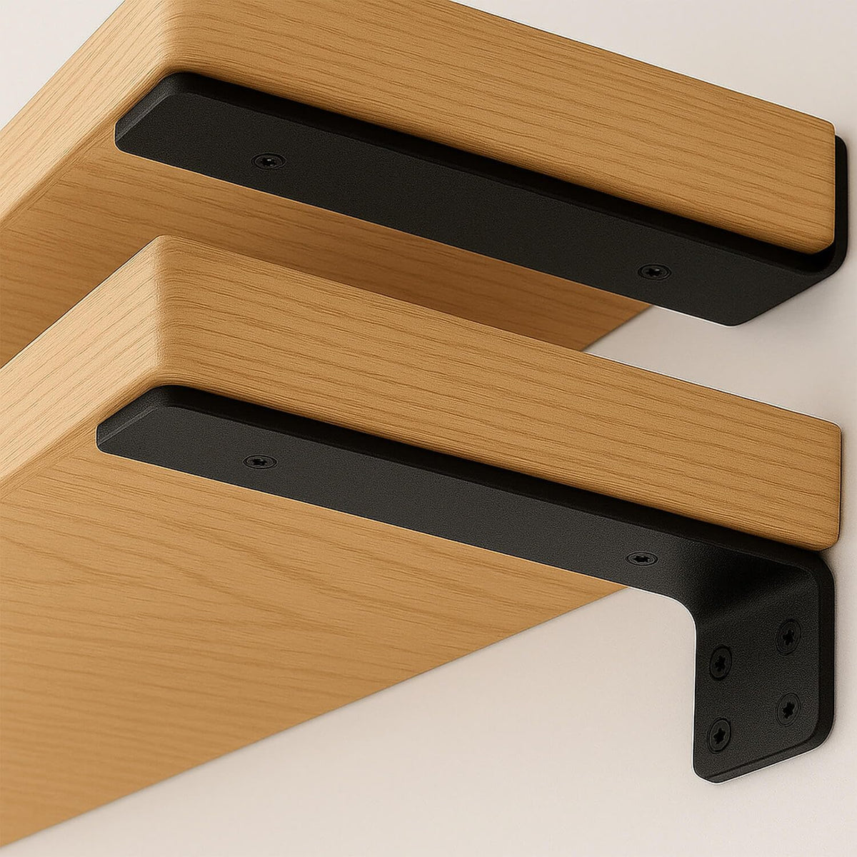 OIVGGUR floating-shelf-bracket-10inch four-pack supports wall shelves securely