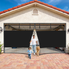Oiyeefo garage screen 2-car magnetic closure for seamless access