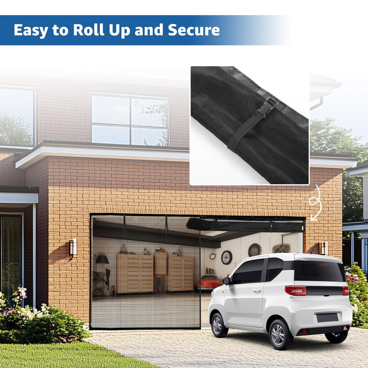 Oiyeefo garage screen breathable mesh emphasizes airflow while keeping pests out.