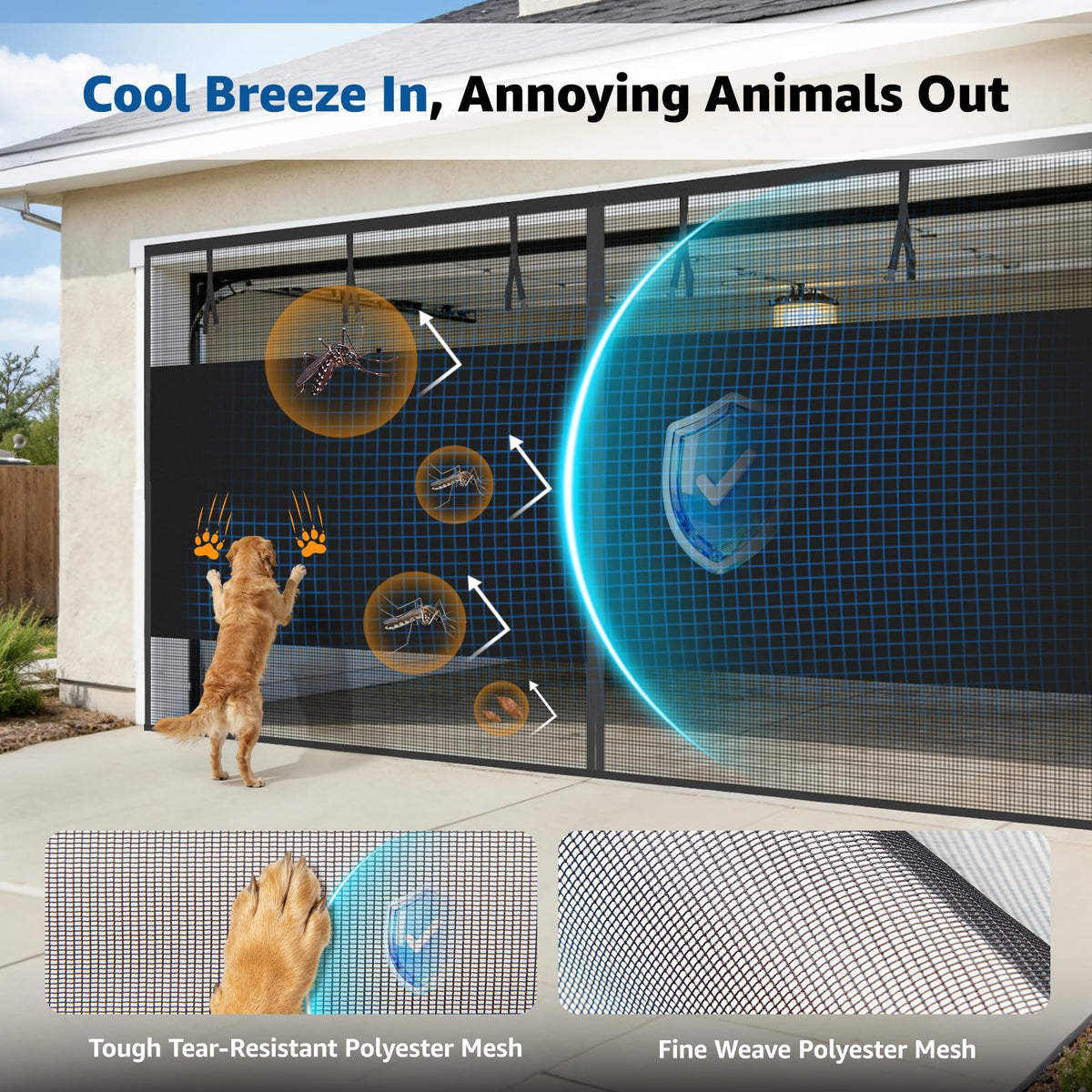 Oiyeefo high-density mesh blocks debris while allowing fresh air