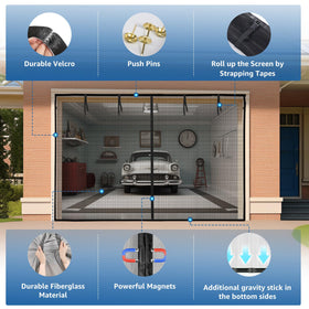 Oiyeefo garage screen durable-tear-resistant fabric stands up to use