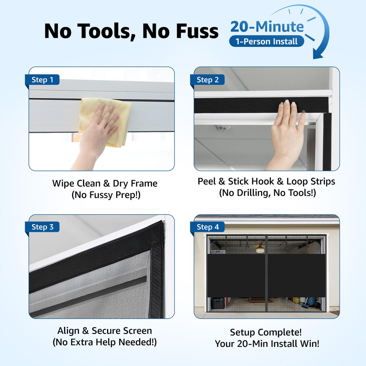 Oiyeefo built-in tie straps enable quick roll-up for access