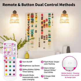 OIYIO rechargeable battery powers wireless installation for easy setup.