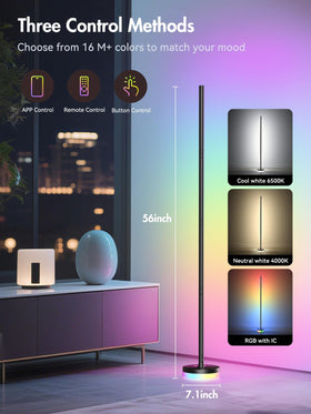 OIYN RGBICW LED color ambience enhances mood in living rooms.
