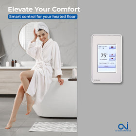 OJ Microline UDG4 programmable seven-day setup enables personalized comfort schedules.
