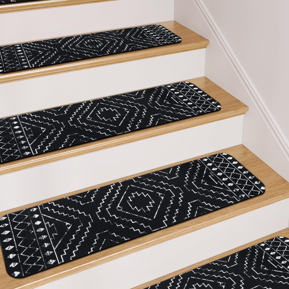 OJIA Boho stair treads benefit kids, elders, and pets by increased safety.