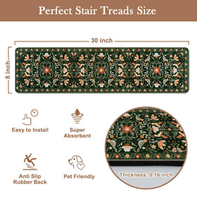 OJIA Floral Stair Treads ideal for kids, elders and pets