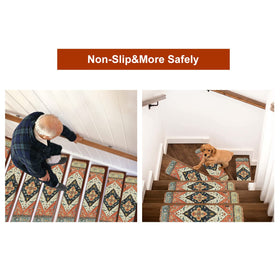 OJIA no-adhesive stair treads placed on stairs without residue