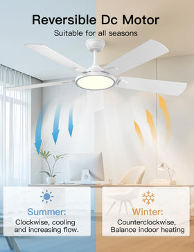 OJX ceiling fan quiet DC motor close-up highlights whisper-quiet performance.