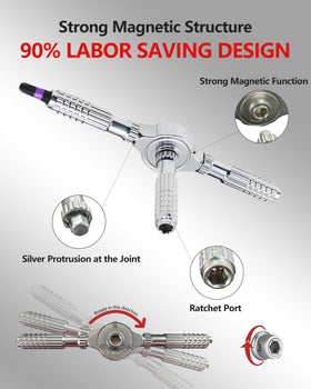 Six long bits and thirty-two short bits for versatile repairs