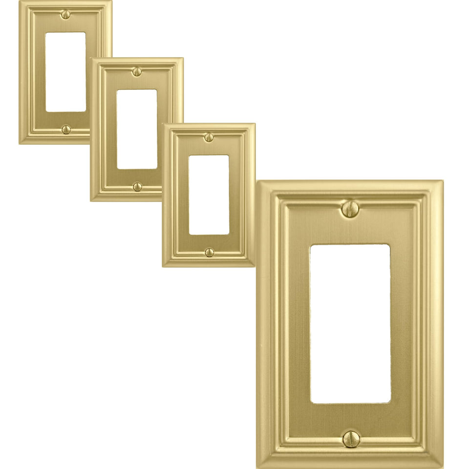 OKAWYC Adler brushed brass wall plate front view for stylish walls