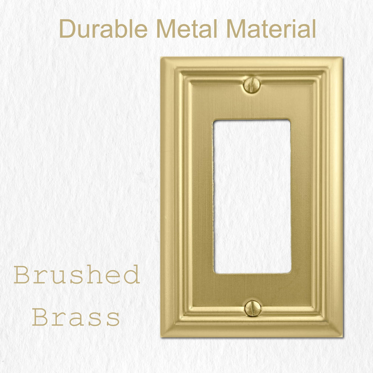 OKAWYC Adler brushed brass wall plate pack of four for coordinated rooms