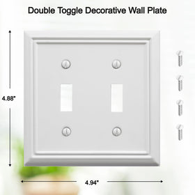 OKAWYC Adler wall plate side angle highlights two-gang configuration in white