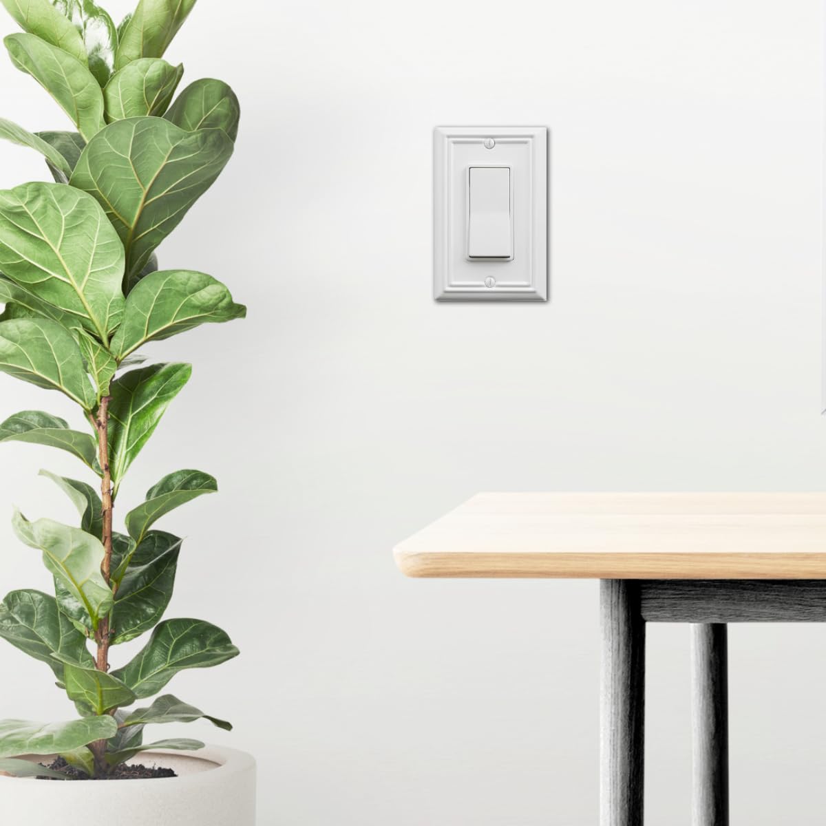 OKAWYC Adler metal wall plate withstands moisture and everyday use.