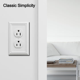 OKAWYC Adler outlet cover white 4-pack, packaging view for easy upgrade.