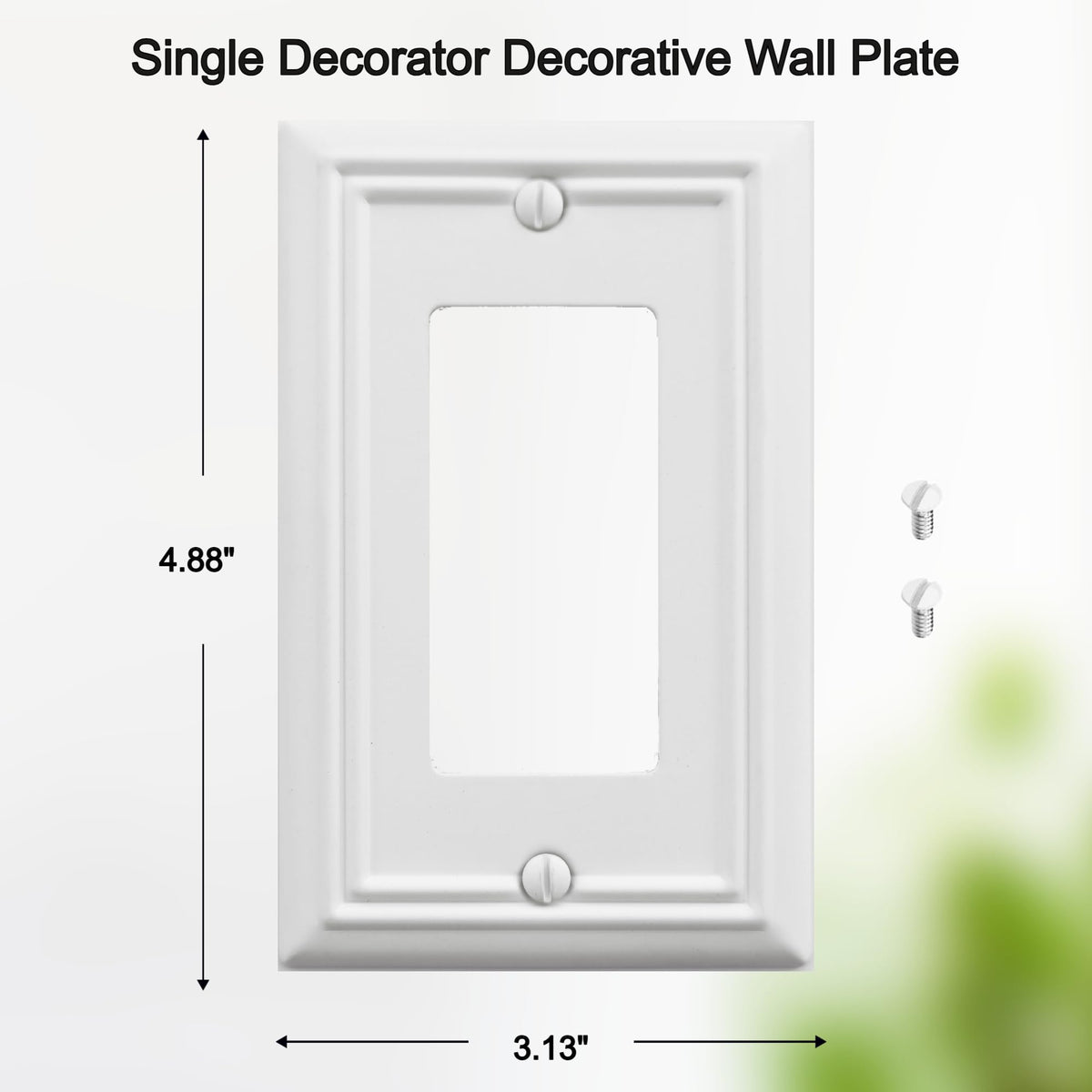 OKAWYC Adler decorative wall plate close-up in white for durable finish.