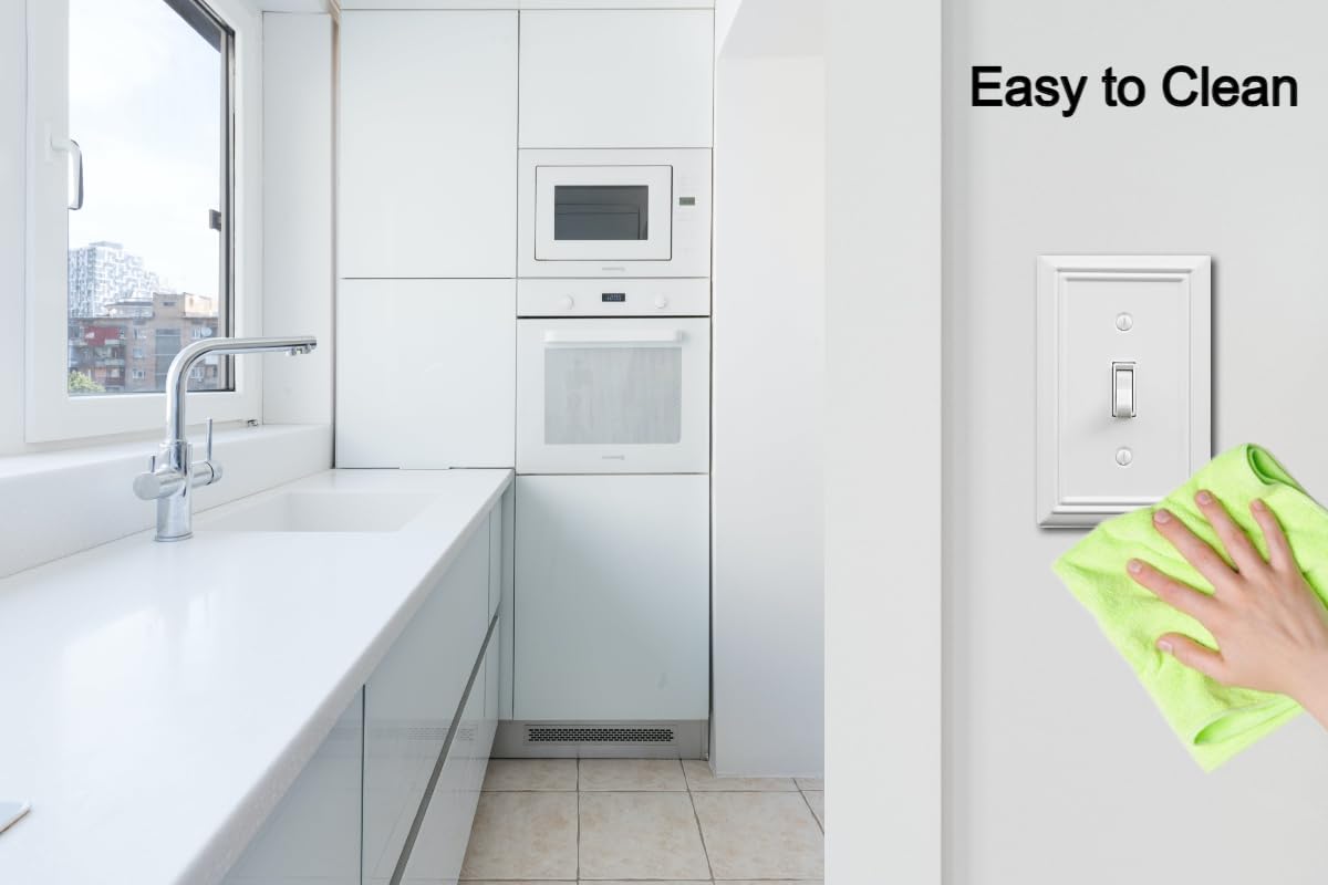 OKAWYC Adler wall plate blends with living room fixtures for cohesive styling.