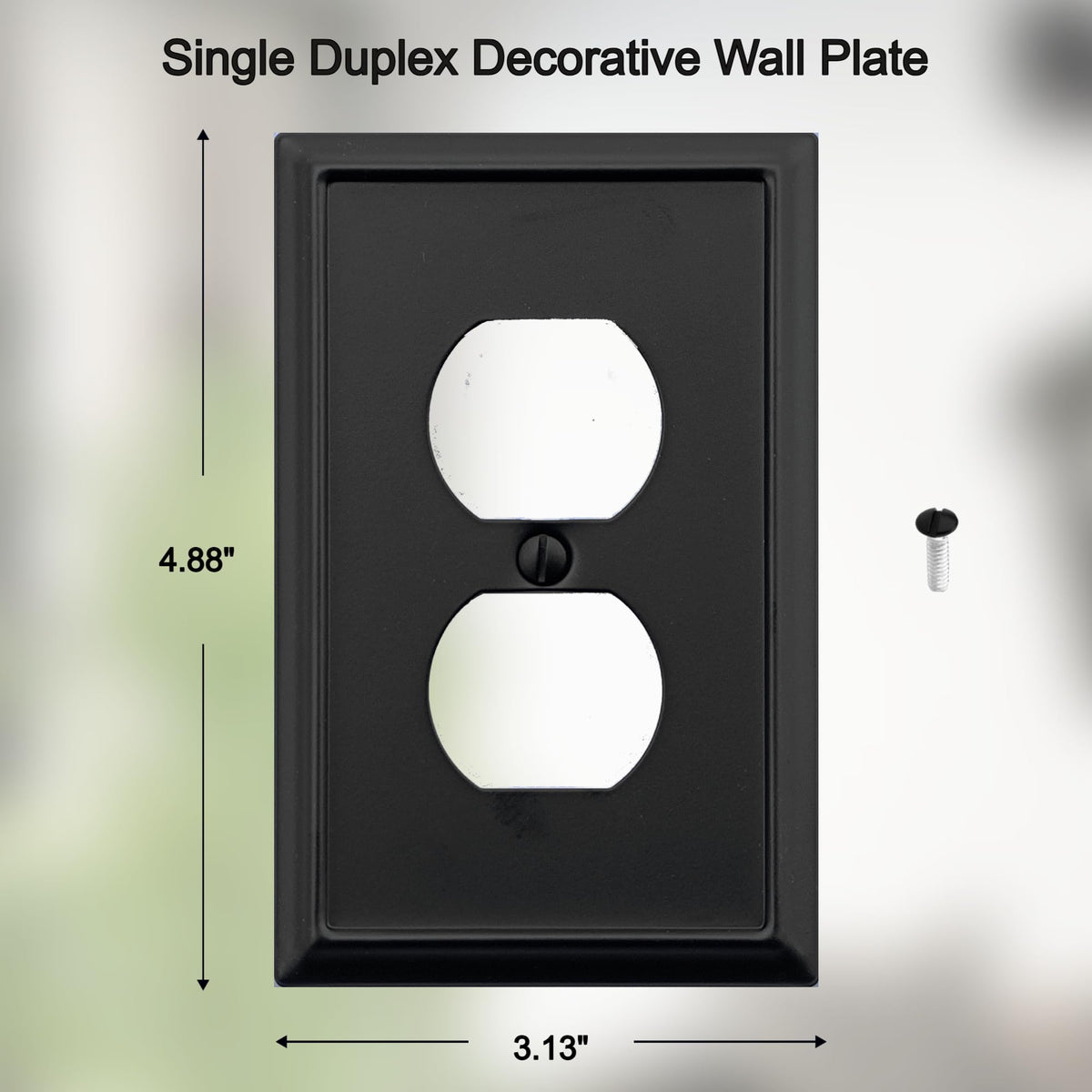 Close-up of the OKAWYC Aria wall plate shows a smooth finish for easy installation.
